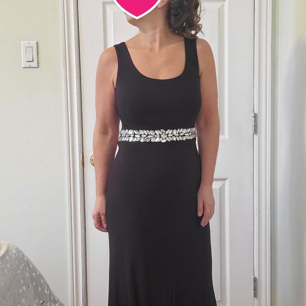 Stunning Open Back Rhinestone Dress - Picture 8 of 16